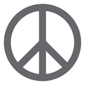 Peace Sign Decal (Grey)
